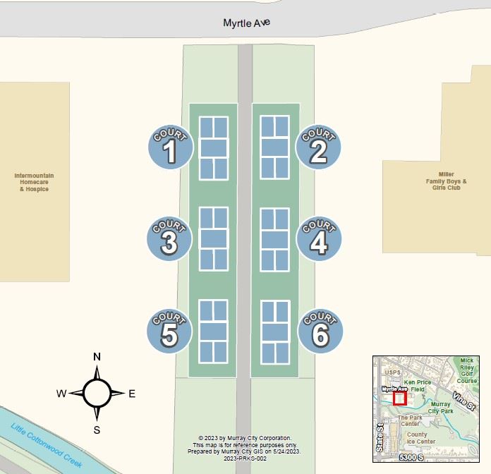 Pickleball Complex Map 2023